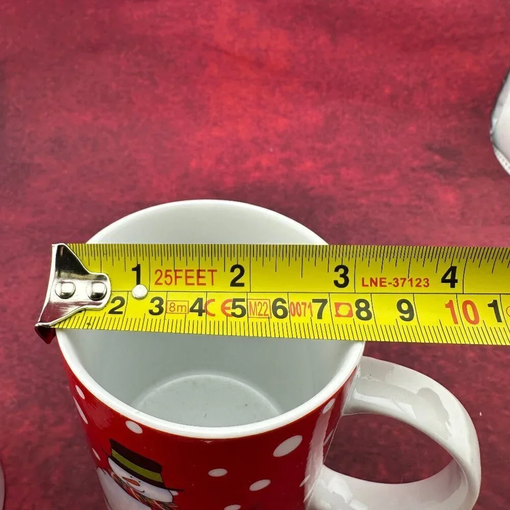 BIA CORDON BLEU CHRISTMAS SNOWMAN MUG COFFEE CUP 11 oz SET of 2